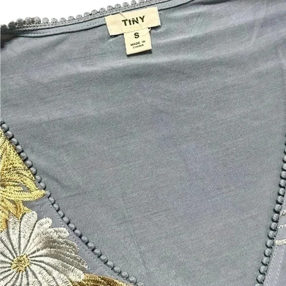 Anthropologie Tiny Frances Long-Sleeve Ruffled Top Embroidered S $118 - Picture 4 of 7